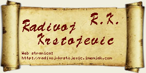 Radivoj Krstojević vizit kartica